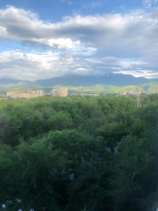 Cozy Three-Room Apartment With Mountain View Almatı Dış mekan fotoğraf
